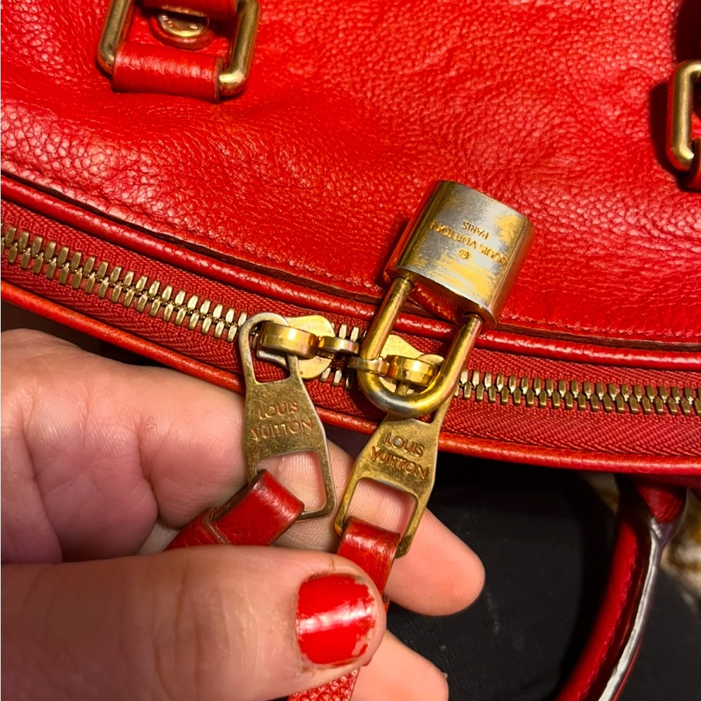 Louis Vuitton EUC COA* Speedy Bandouliere Empriente Cherry - Picture 9 of 17